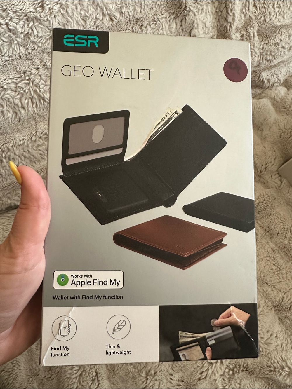 ESR Geo Wallet - cream color